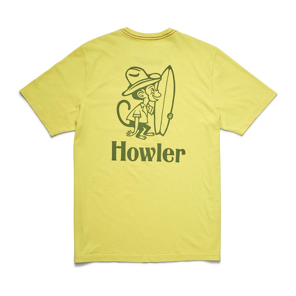 Howler Brothers Cotton Pocket TShirt Mens in El Monito Chartreuse