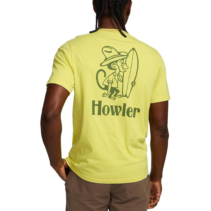 Howler Brothers Cotton Pocket TShirt Mens in El Monito Chartreuse