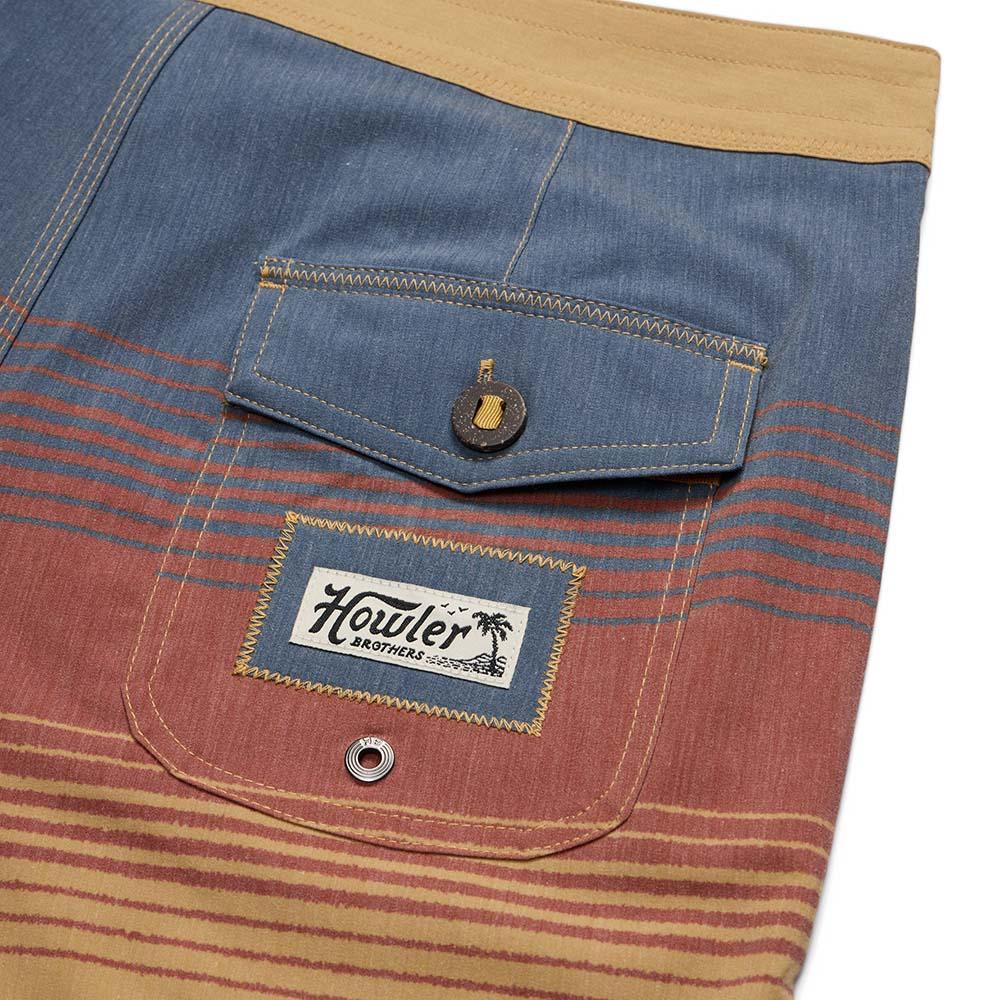 Howler Bruja Boardshort 18.5" Mens in Meridians Old Gold