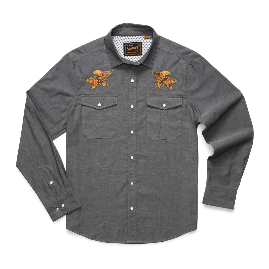 Howler Brothers Gaucho Snapshirt Mens in Osprey Prey