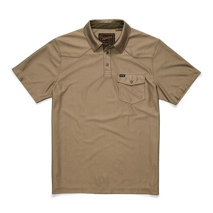 Howler Brothers Ranchero Tech Polo Shirt Mens in Faded Olive