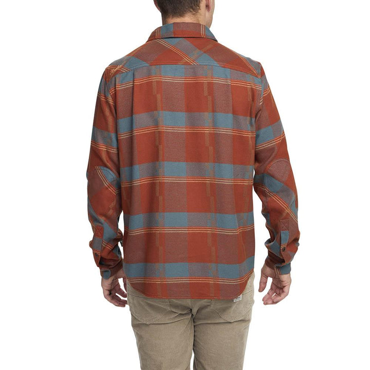 Howler Harkers Flannel Shirt Mens in Backdrop Plaid Terracotta