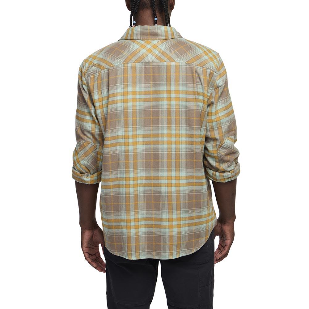 Howler Harkers Flannel Shirt Mens in Kempton Plaid Taupe