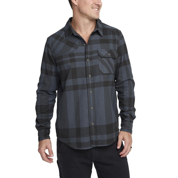 Howler Harkers Flannel Shirt Mens in Mega Plaid Petrol