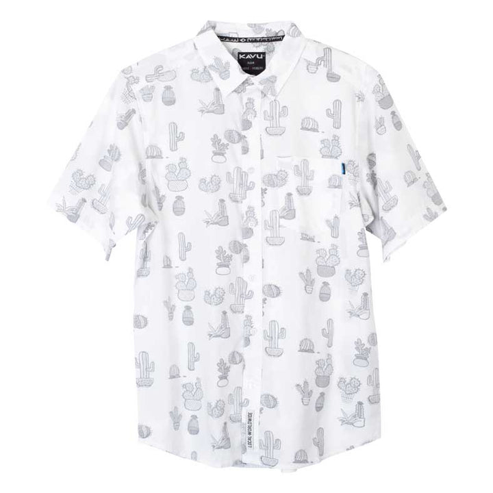Kavu Festaruski Shirt Mens in Cactus Fade