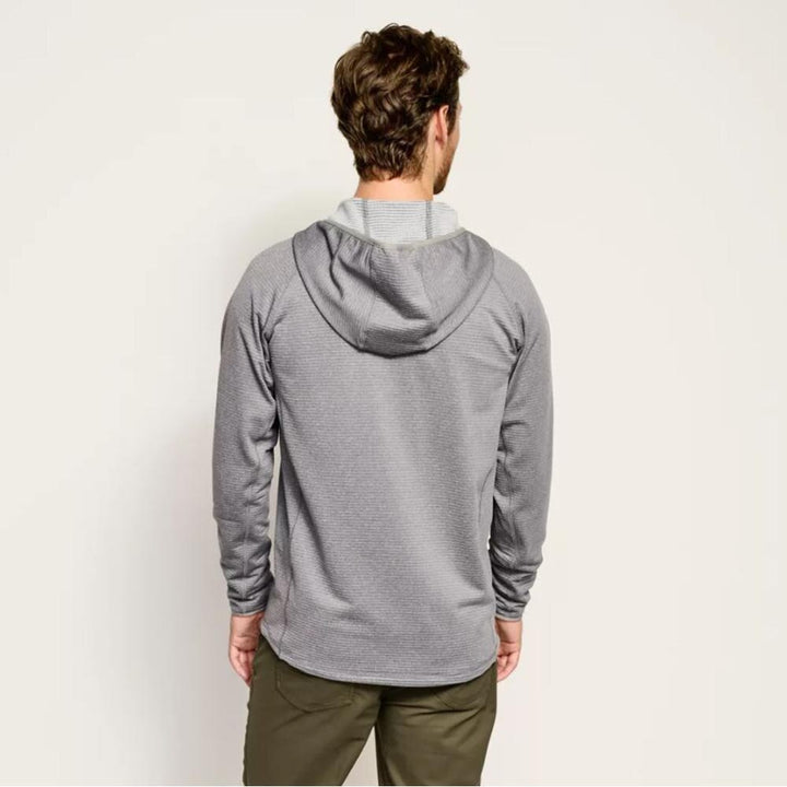 Orvis Horseshoe Hills 1/4 Hoodie Men's in Heather Grey