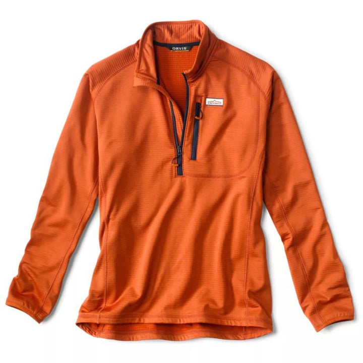 Orvis Horseshoe Hills 1/4 Zip Fleece Men's in Bourbon