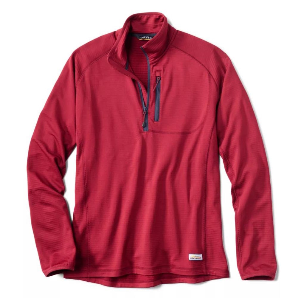 Orvis Horseshoe Hills 1/4 Zip Fleece Men's in Crimson