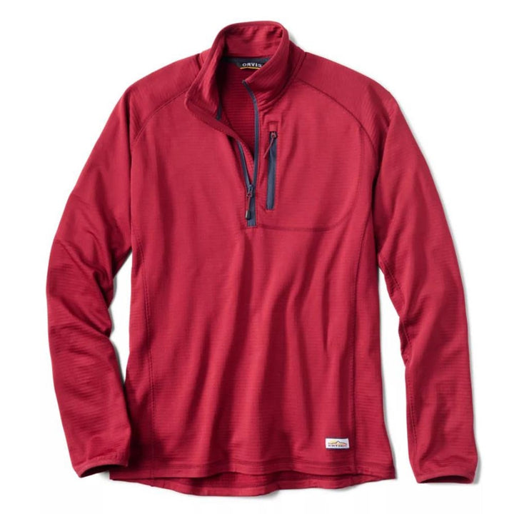 Orvis Horseshoe Hills 1/4 Zip Fleece Men's in Crimson