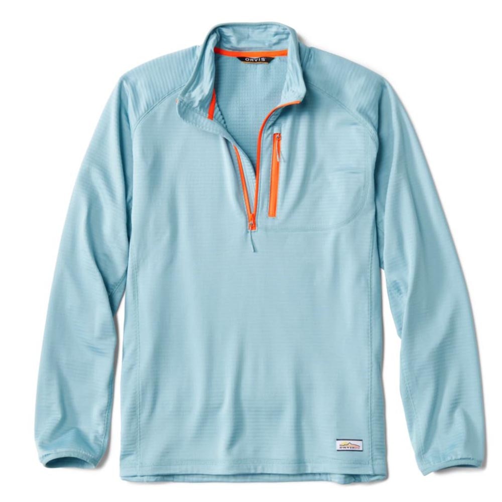 Orvis Horseshoe Hills 1/4 Zip Fleece Men's in Mineral Blue