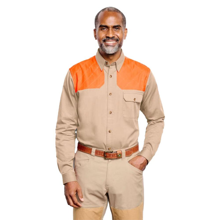 Orvis Midweight Shooting Shirt Men's in Sand and Blaze