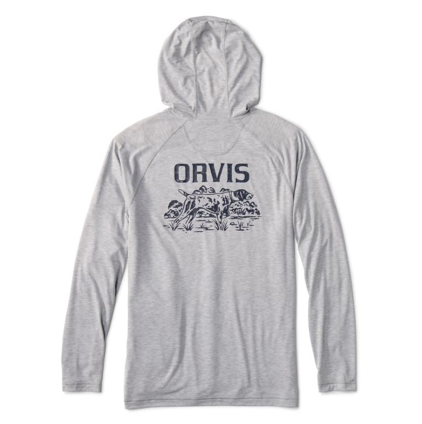Orvis Dricast Logo Hoodie Men's in Light Grey Heather