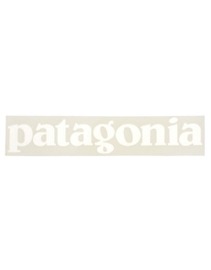Patagonia Logo Sticker 8in in White