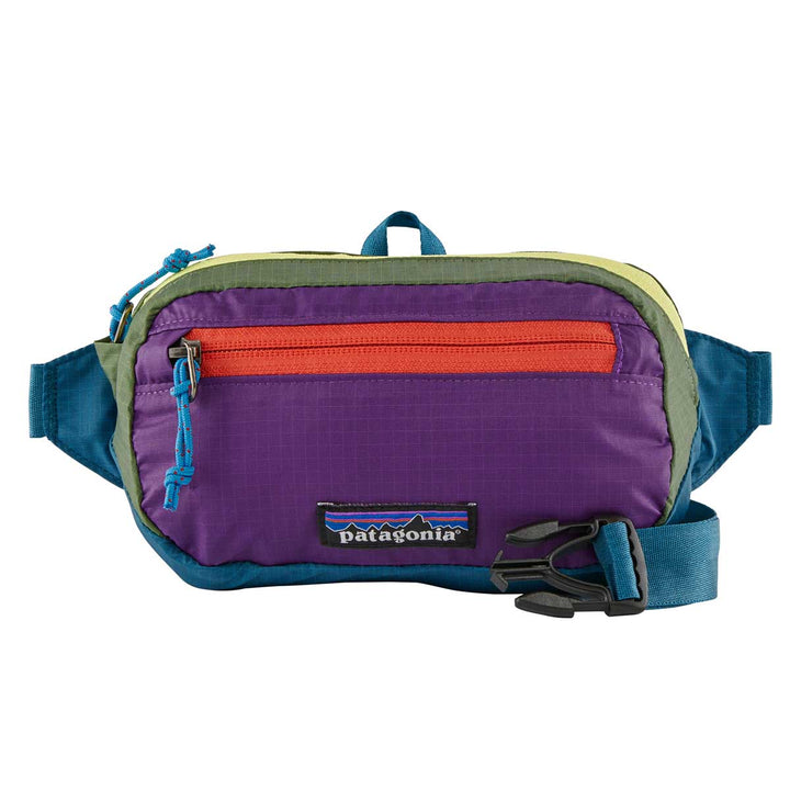 Patagonia Ultralight Black Hole Mini Hip Pack in Patchwork Steller Blue