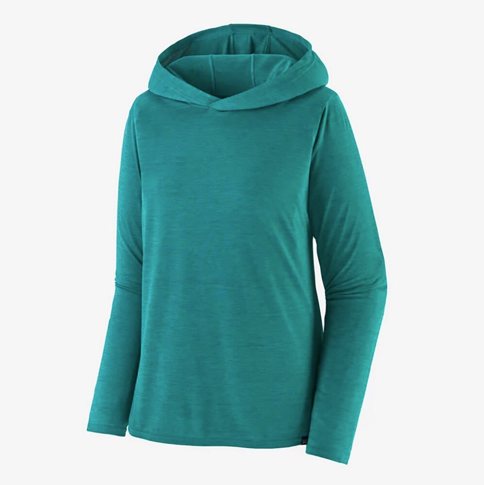 Patagonia Capilene Cool Daily Hoody Women's in Borealis Green and Light Borealis Green XDye