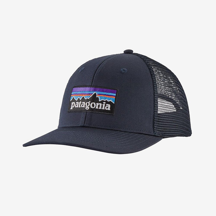 Patagonia P6 Logo Trucker Hat in Navy Blue