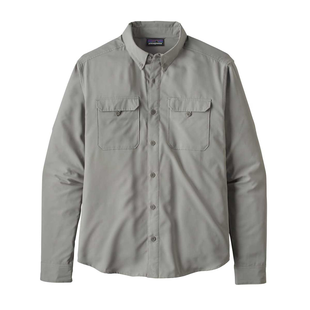 Patagonia Self Guided Long Sleeve Hike Shirt Men's in Salt Grey