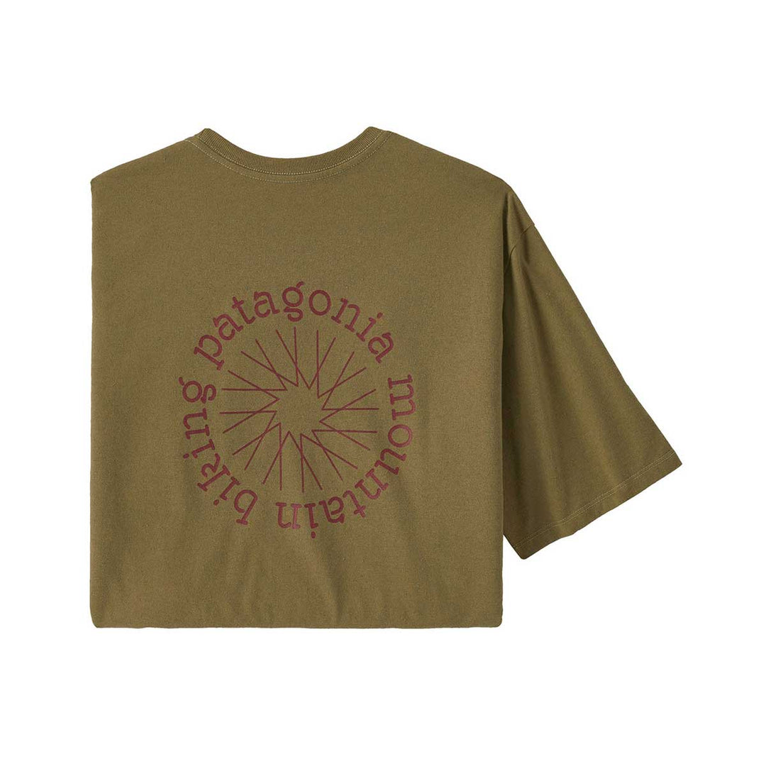 Patagonia Spoke Stencil Responsibill Tee Men's in Moray Khaki