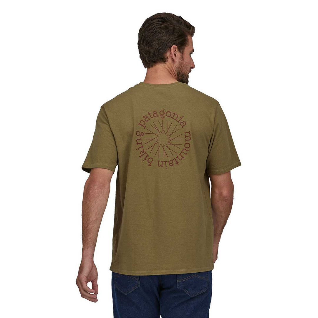 Patagonia Spoke Stencil Responsibill Tee Men's in Moray Khaki