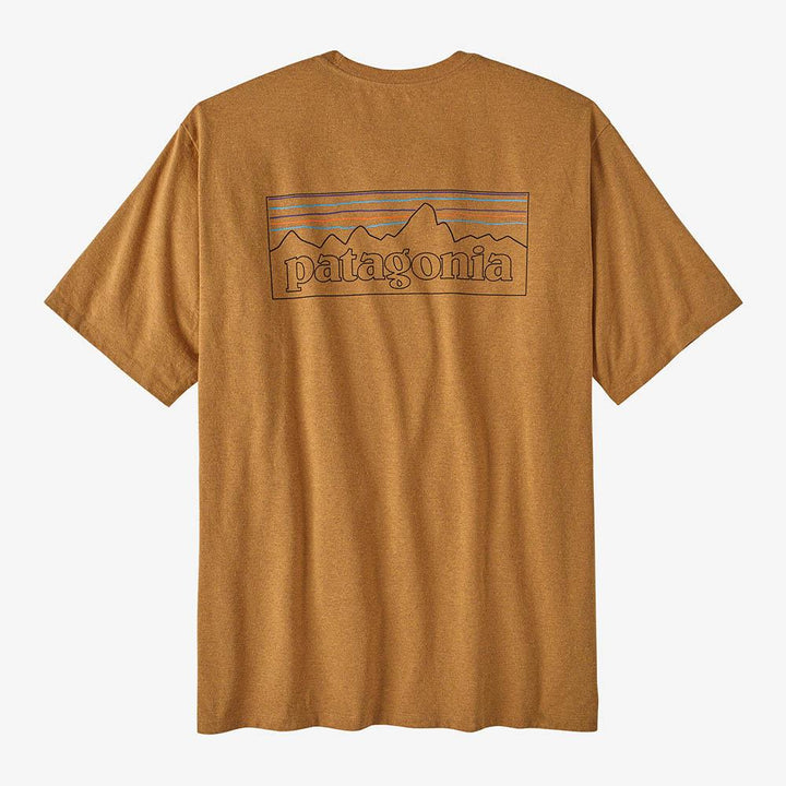 Patagonia P6 Logo Responsibill Tee Men's in P6 Outline Golden Caramel
