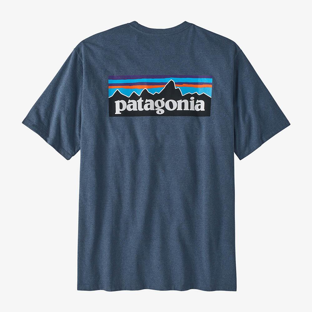 Patagonia P6 Logo Responsibill Tee Men's in Utility Blue