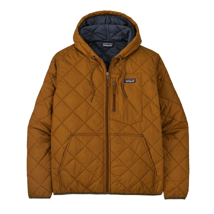 Patagonia Diamond Quilted Bomber Hoody Men's in Shelter Brown