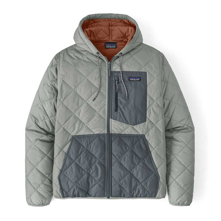Patagonia Diamond Quilted Bomber Hoody Men's in Sleet Green