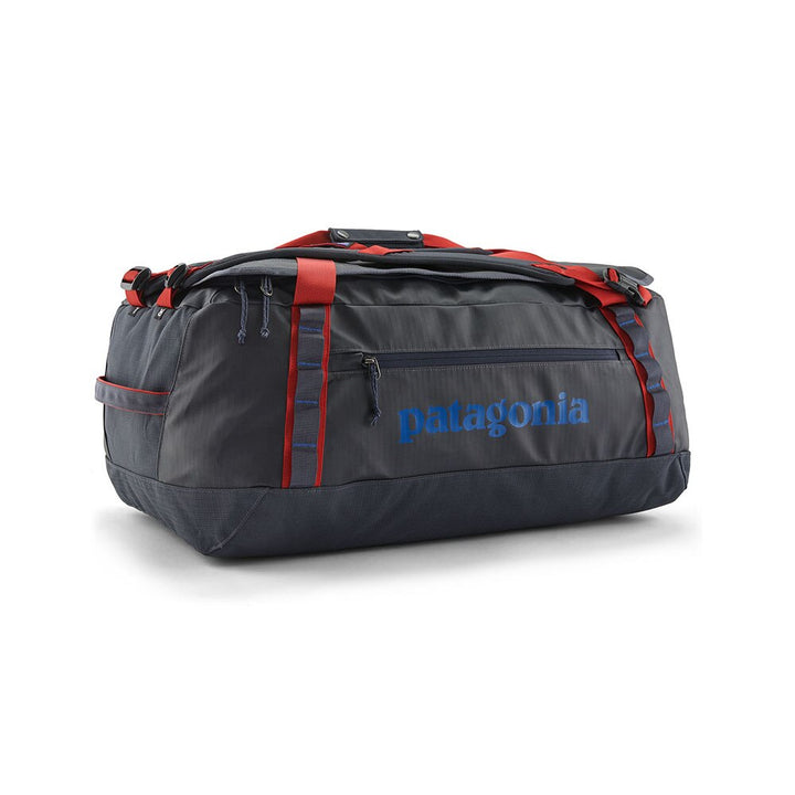 Patagonia Black Hole Duffel 55L in Smolder Blue with Amanita Red