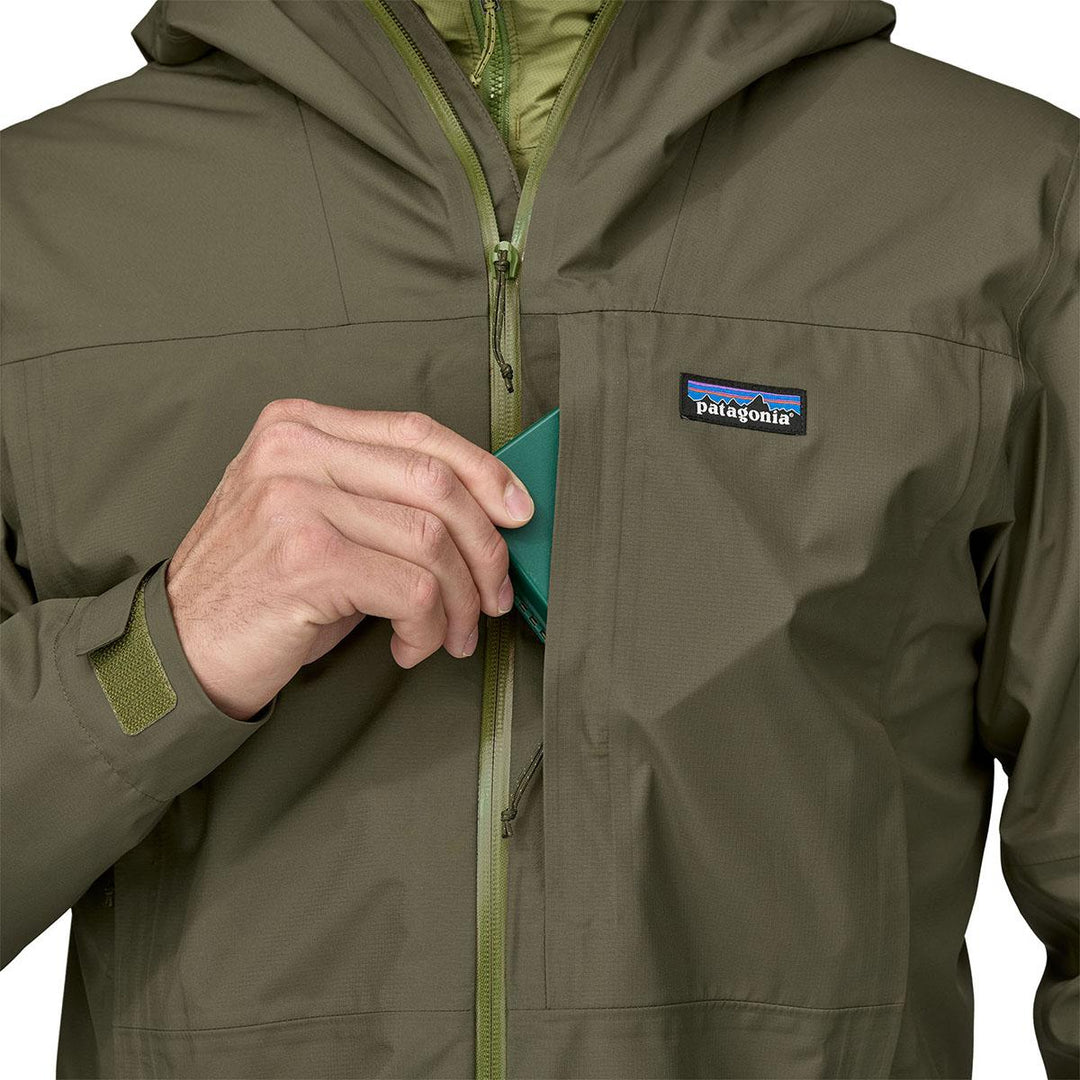 Patagonia Boulder Fork Rain Jacket Men's in Basin Green