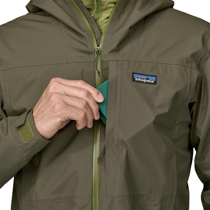Patagonia Boulder Fork Rain Jacket Men's in Basin Green