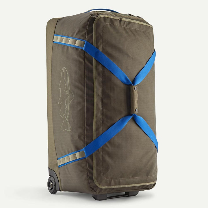 Patagonia Matte Black Hole Wheeled Duffel 100L in Basin Green