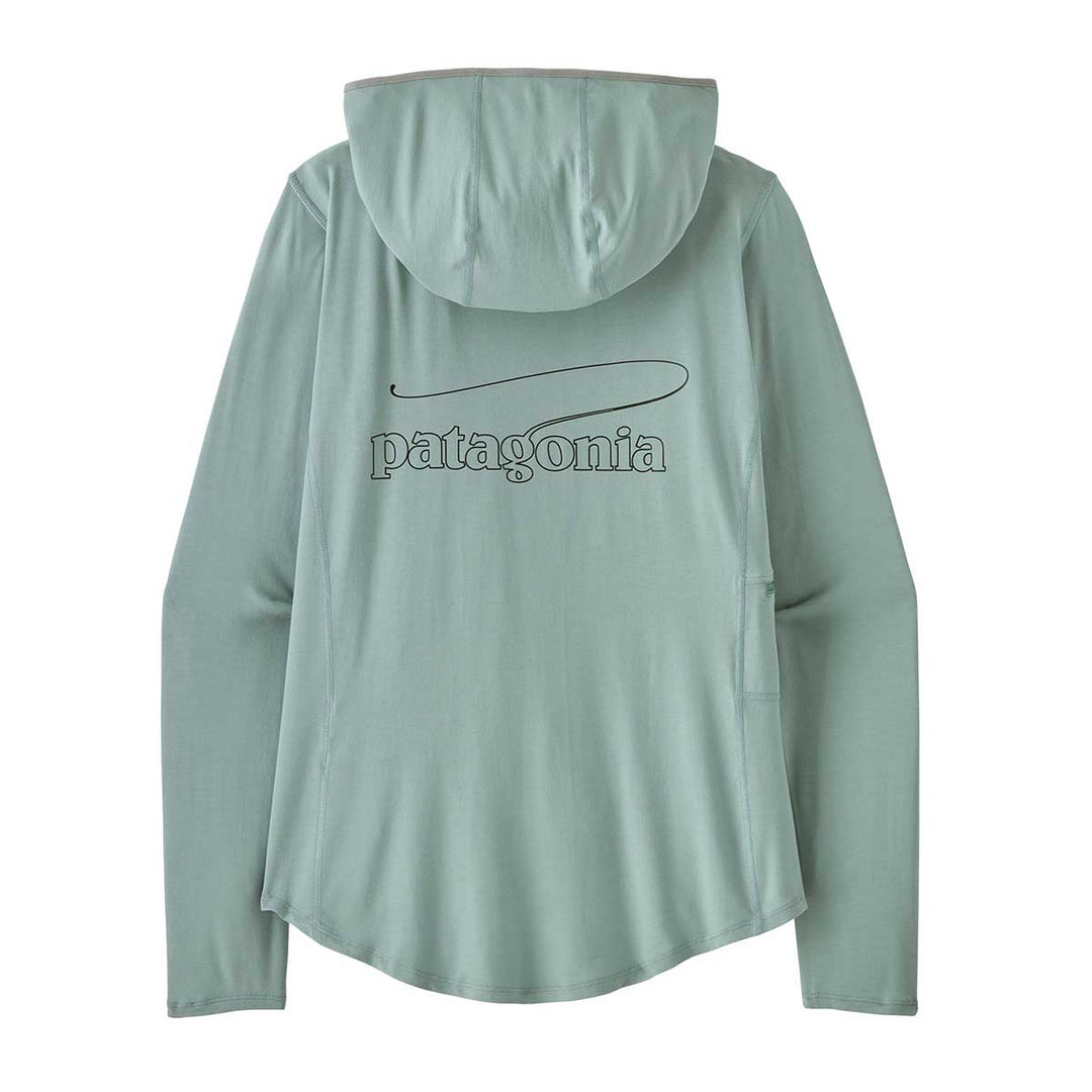 Patagonia Tropic Comfort Natural Graphic Hoody Women's in Casting Logo Thermal Blue