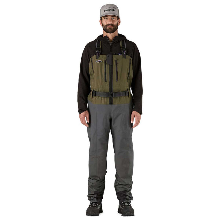 Patagonia Swiftcurrent Expedition Zip Front Waders Men's in Basin Green