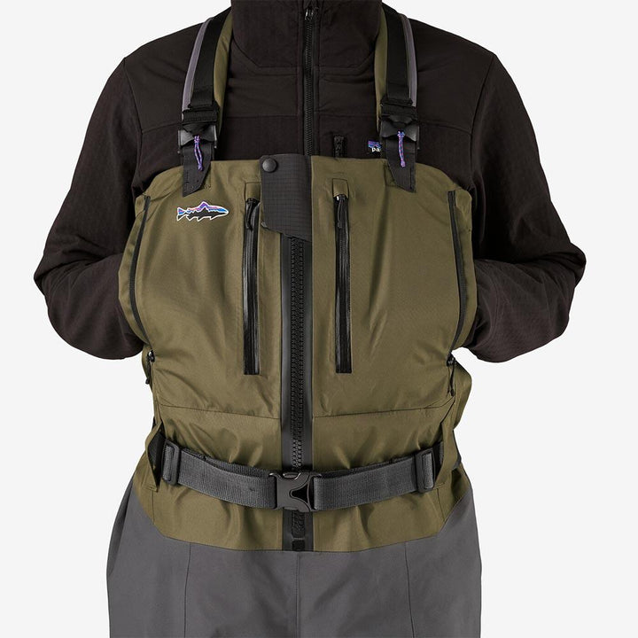 Patagonia Swiftcurrent Expedition Zip Front Waders Men's in Basin Green
