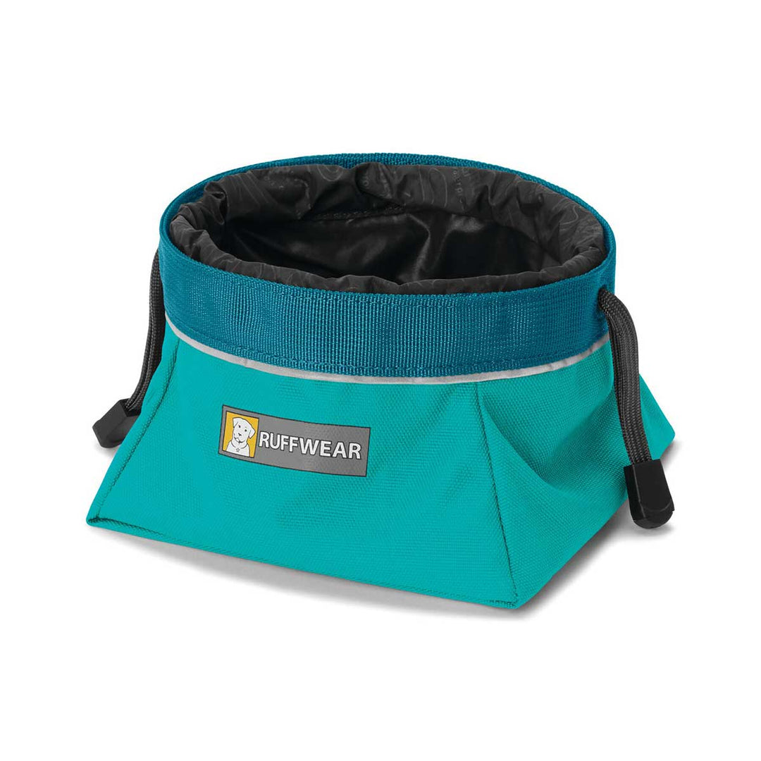 Ruffwear Quencher Cinch Top Dog Bowl in Meltwater Teal