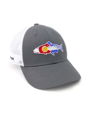RepYourWater Colorado Cutthroat Mesh Back Hat in Grey and White
