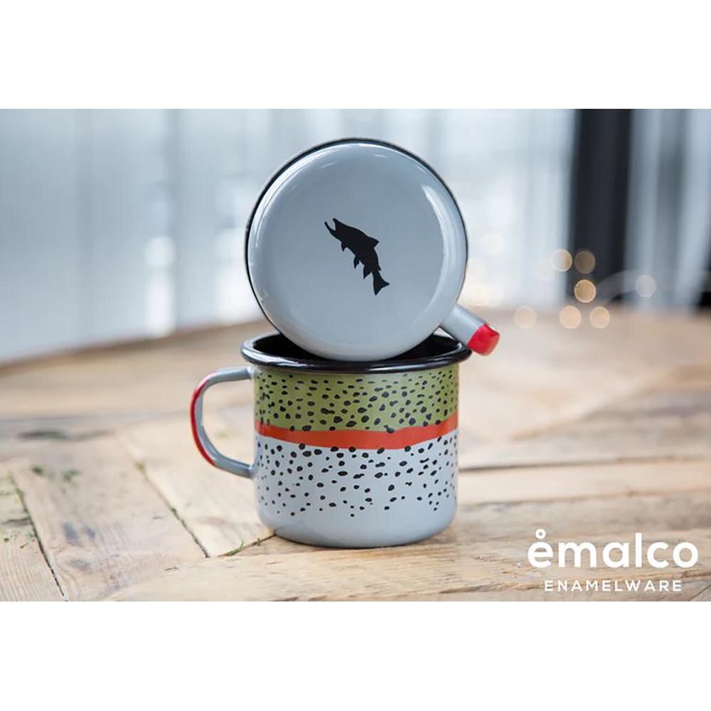 RepYourWater Enamel Camp Mug in Rainbow Trout Skin