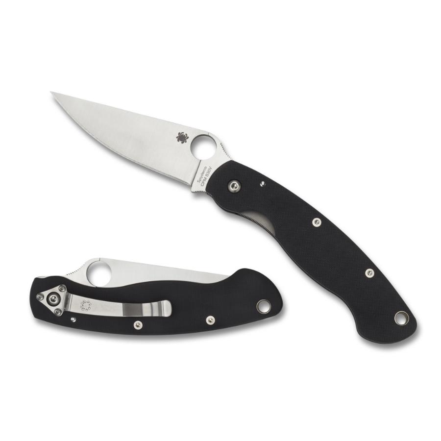 Spyderco Military Knife in Black Silver