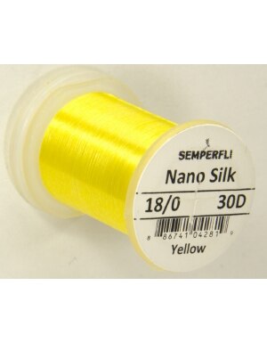 Semperfli Nano Silk Ultra 30D 18/0 in Yellow