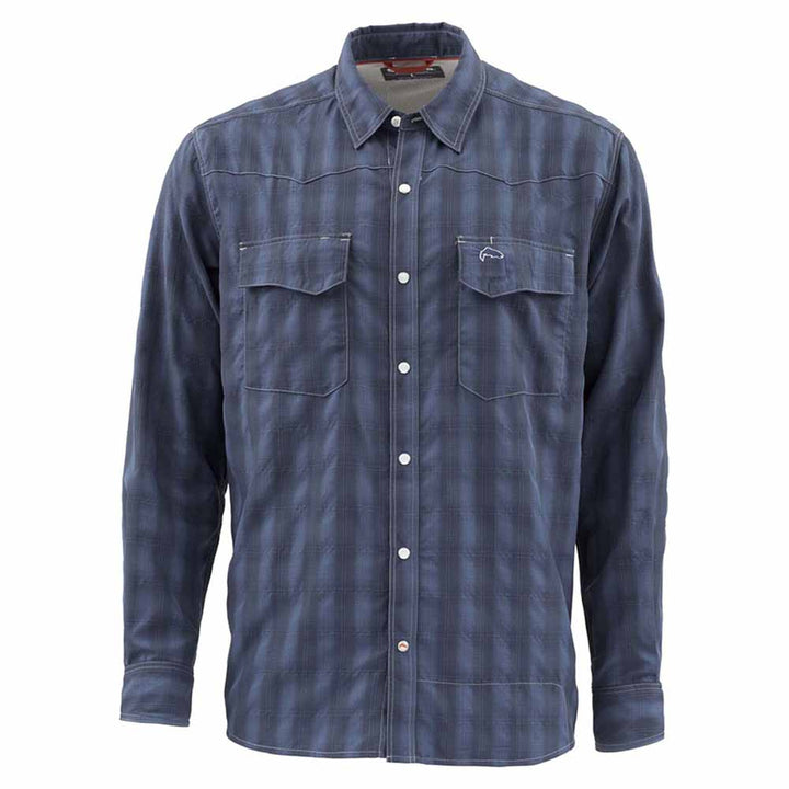 Simms Big Sky Long Sleeve Shirt Men's in Admiral Blue