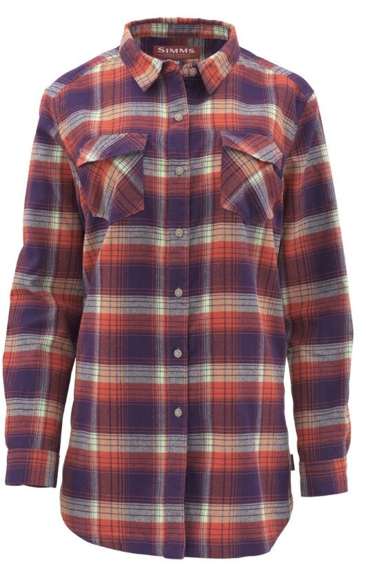 Simms Sunrise Tunic Women's in Spiced Coral Plaid