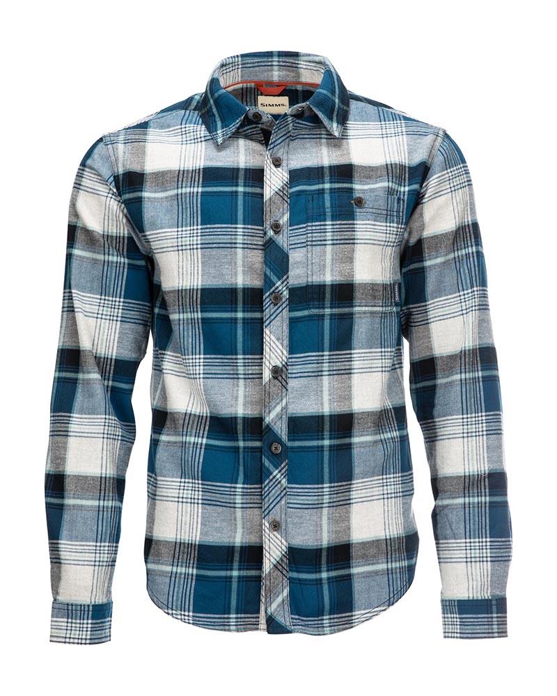 Simms Dockwear Cotton Flannel Men's in Atlantis Celadon Plaid