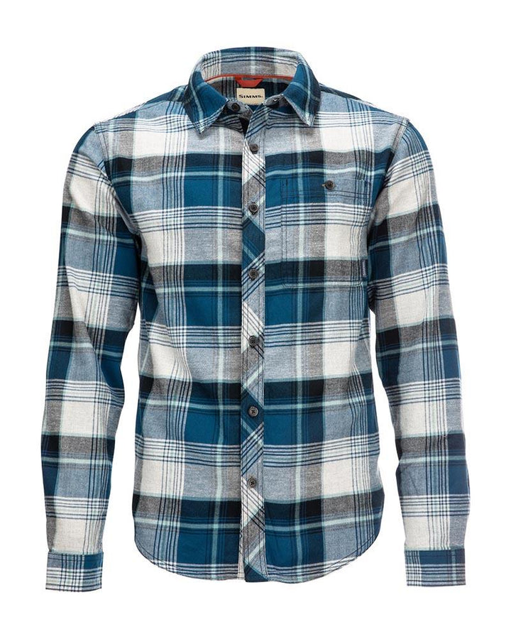 Simms Dockwear Cotton Flannel Men's in Atlantis Celadon Plaid