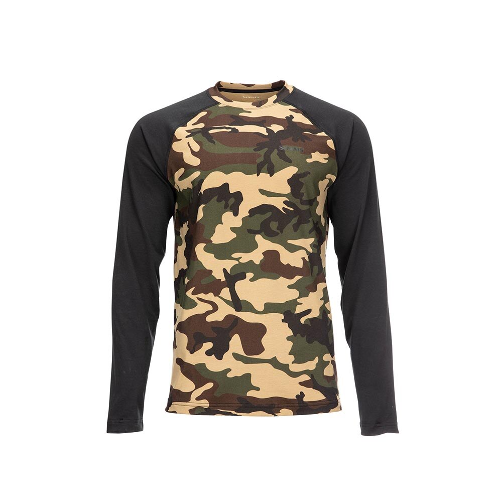 Simms Lightweight Baselayer Top Men's in Woodland Camo