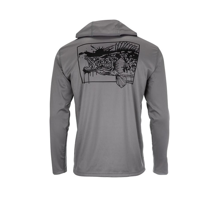 Simms Tech Hoody Artist Series Men's in Walleye Steel