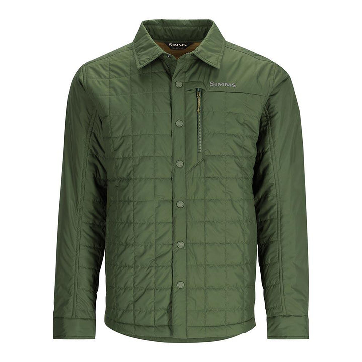 Simms Fall Run Hybrid Shacket Men's in Riffle Green