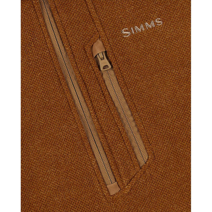 Simms Rivershed Half Zip Top Men's in Cobia Heather