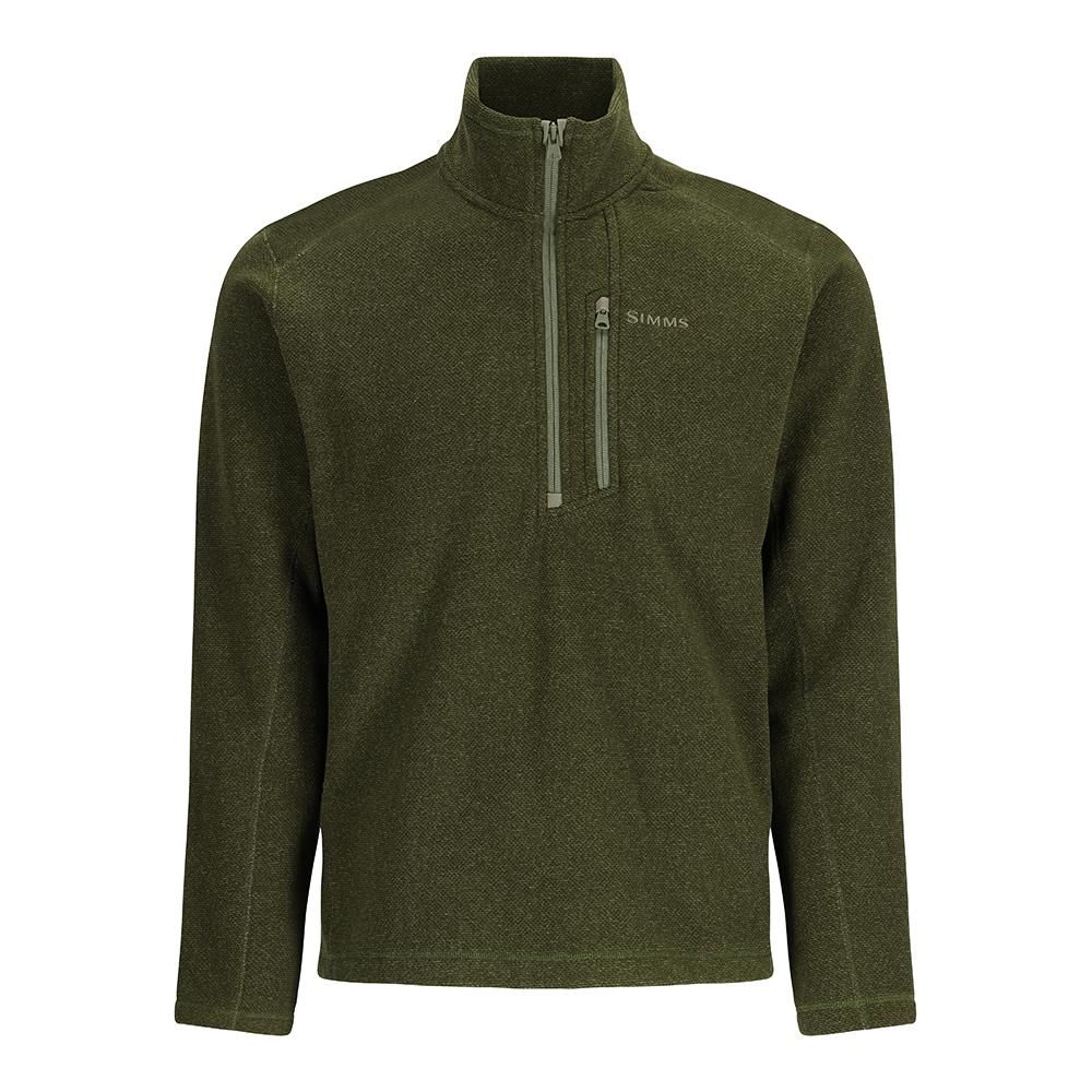 Simms Rivershed Half Zip Top Men's in Riffle Heather
