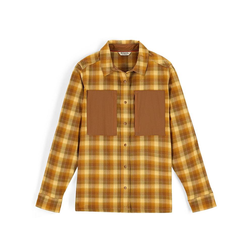 Simms Guide Flannel Women's in Kennebec Plaid Sandbar