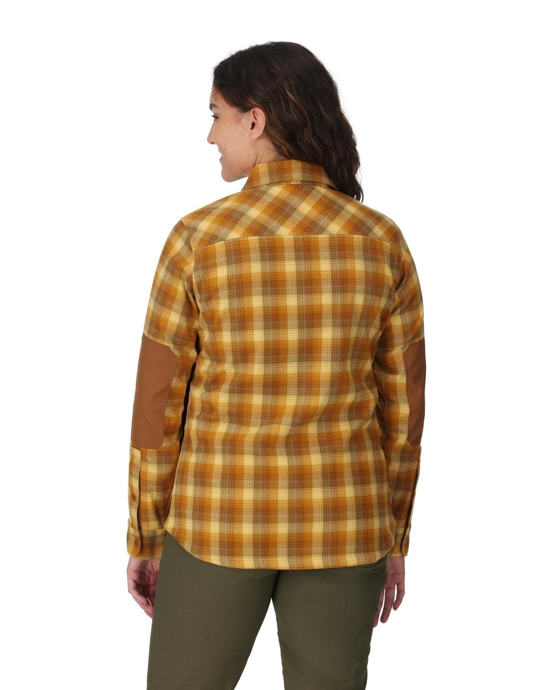 Simms Guide Flannel Women's in Kennebec Plaid Sandbar